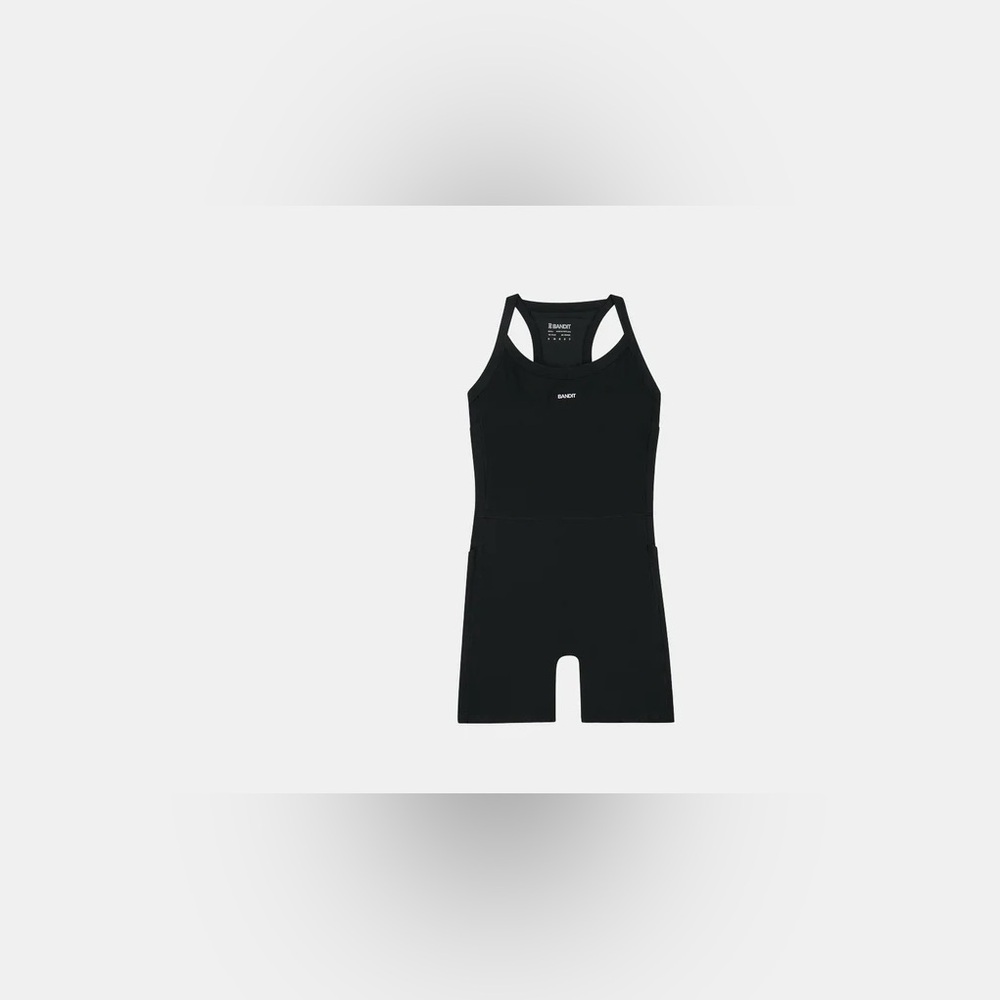 NWT, Bandit Running CADENCE™ SCOOP NECK ONE PIECE - BLACK - Picture 2 of 6